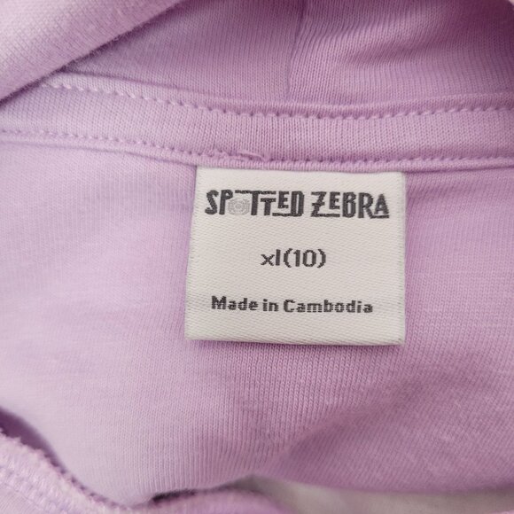 Spotted Zebra Girls Hooded Sweatshirt Dress Smile Often Stitched Purple Size XL - Picture 9 of 12